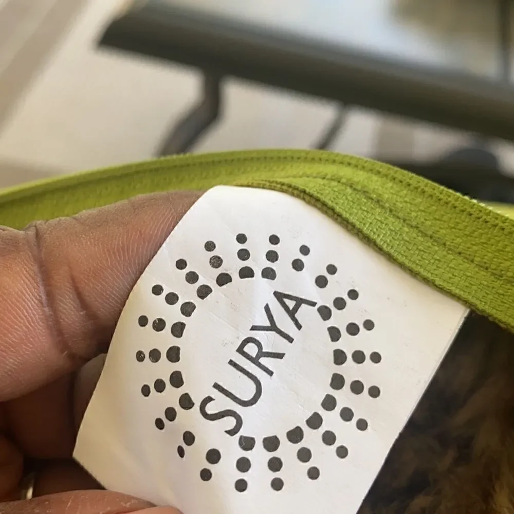 Surya green pillow